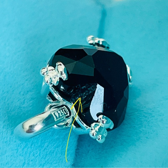 New - Tous Onyx Little Black Heart Pendant 4-little Bears Huggers Dangle - Picture 14 of 16